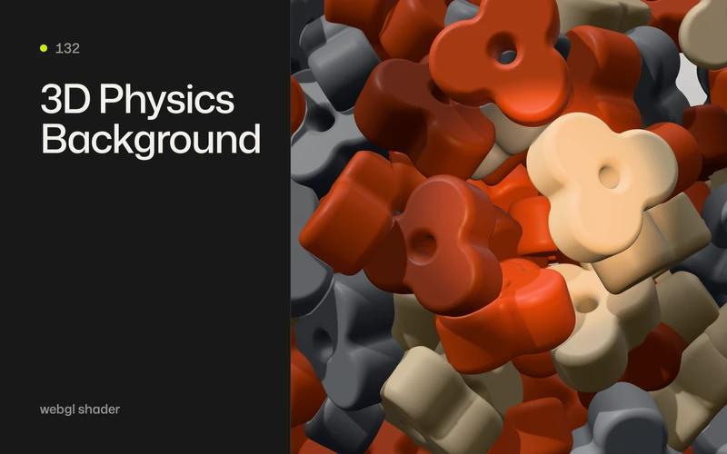 3D Physics Background - GSAP animation effect preview