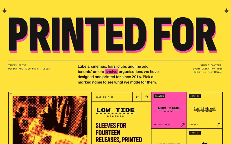 Client Proof Sheet - website section preview
