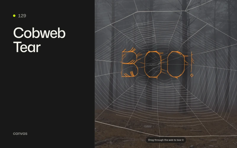 Cobweb Tear - GSAP animation effect preview