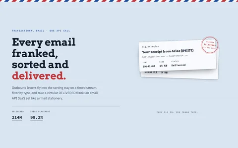 Email API SaaS Template template