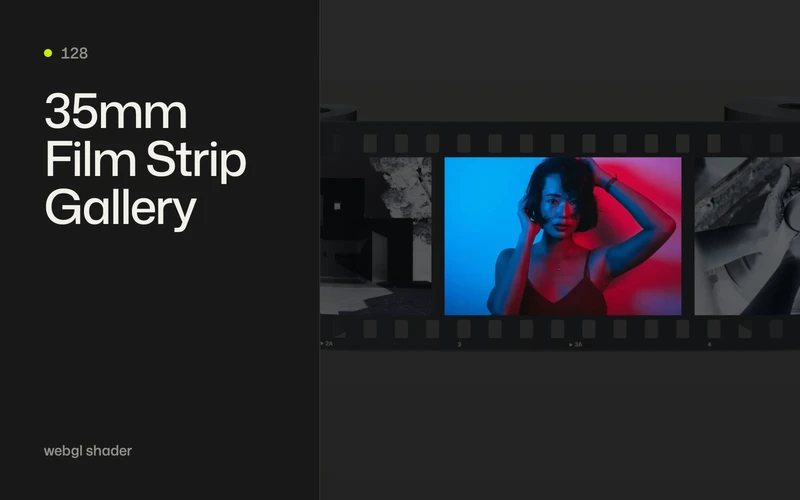 35mm Film Strip Gallery - GSAP animation effect preview