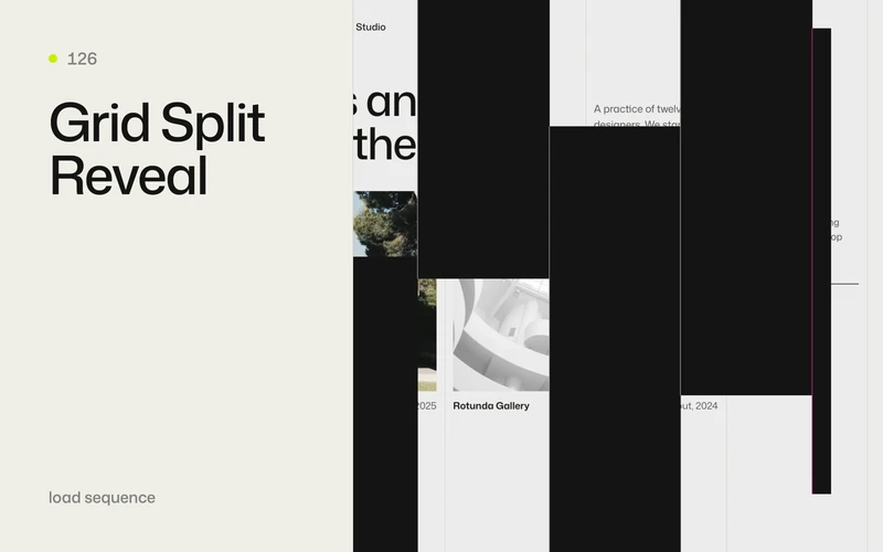 Grid Split Reveal - GSAP animation effect preview