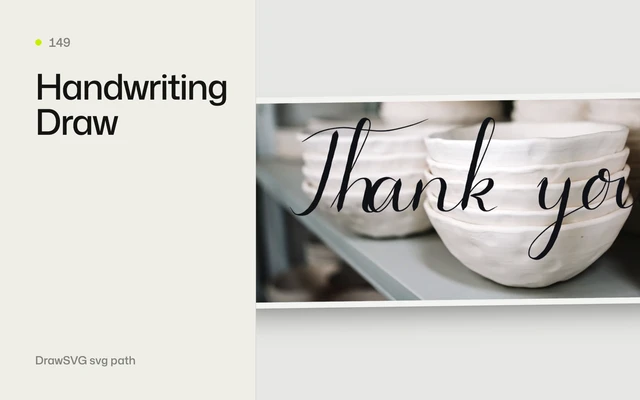 Handwriting Draw - GSAP animation effect preview