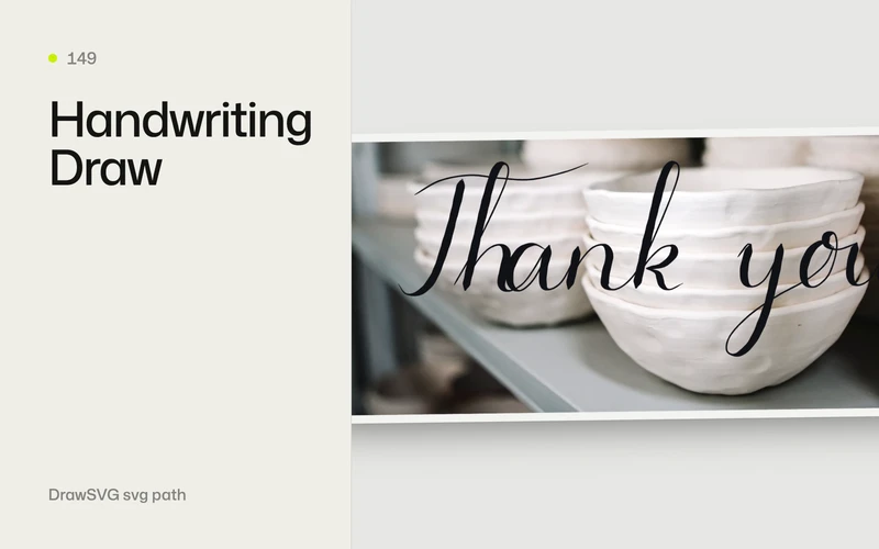 Handwriting Draw - GSAP animation effect preview
