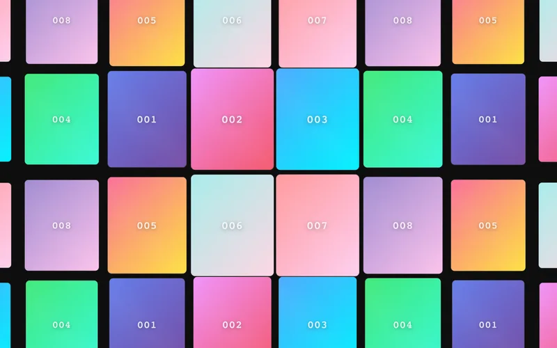 Infinite Draggable Gallery effect with cards that grow near the centre in a fisheye grid