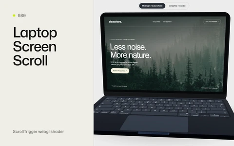 Laptop Screen Scroll effect