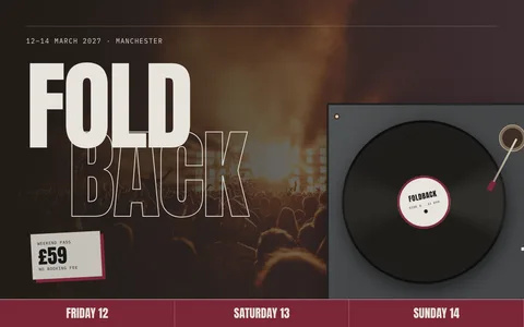 Music Festival Template GSAP effect animated preview