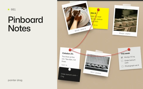 Pinboard Notes effect