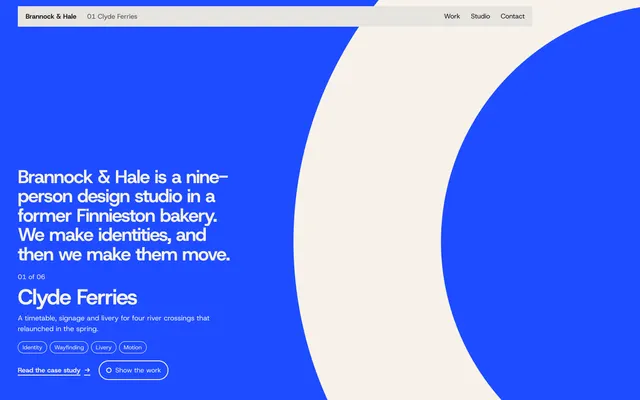 Home page of the Design Agency template