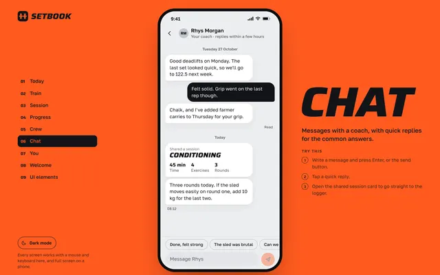 06 page of the Fitness App template