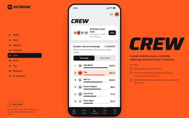 05 page of the Fitness App template