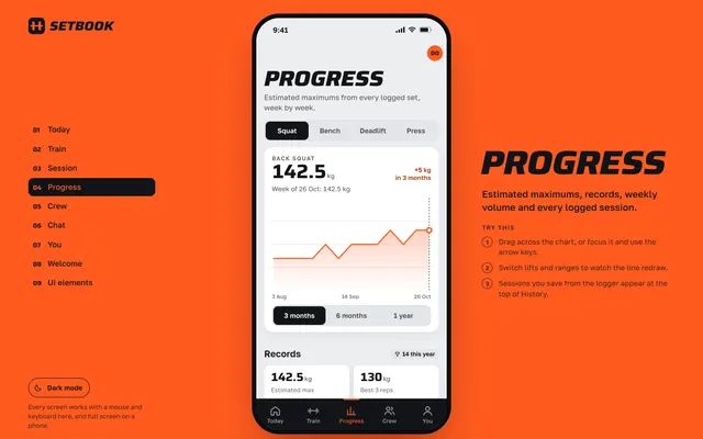 04 page of the Fitness App template