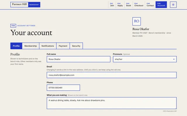Fh6 page of the Multi-Step Form template