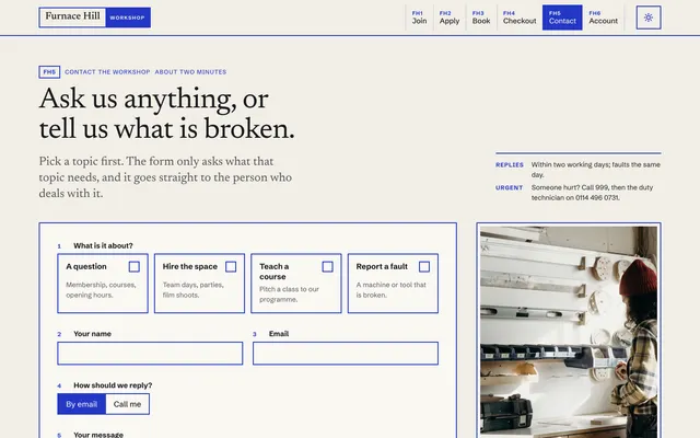 Fh5 page of the Multi-Step Form template