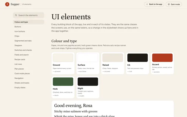 09 page of the Recipe App template