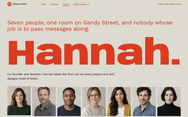 Studio page of the Web Design Agency Template template