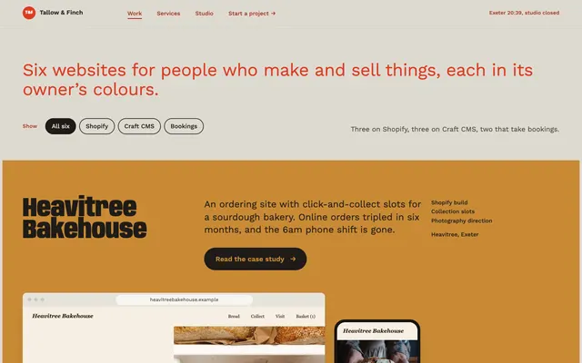 Work page of the Web Design Agency Template template