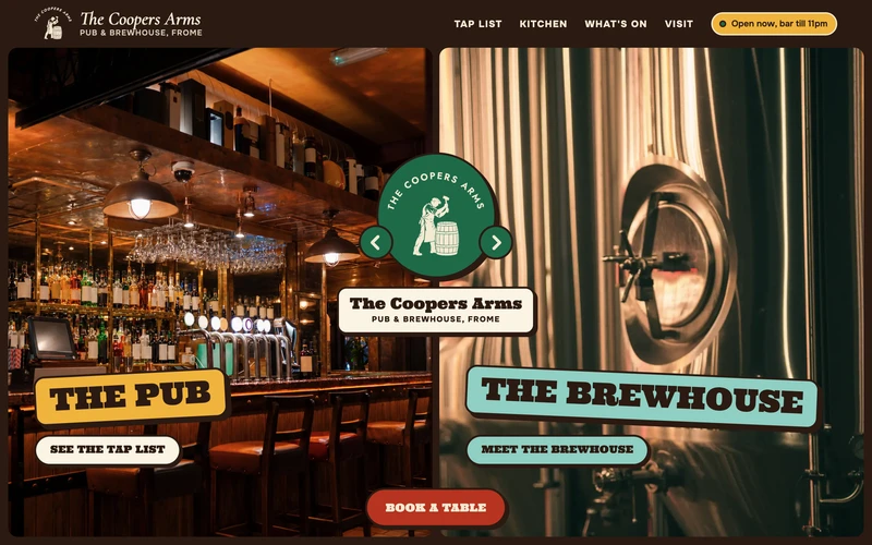Pub - website template preview