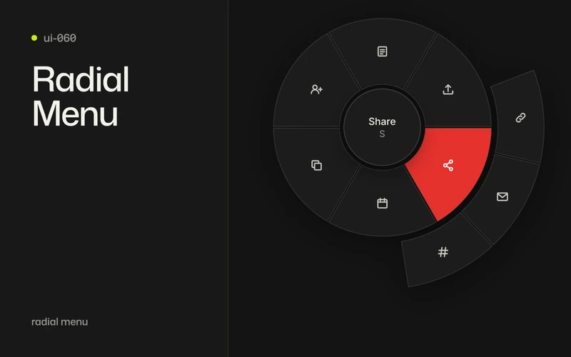 Radial Menu - UI component preview