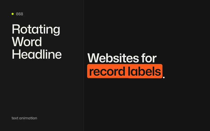 Rotating Word Headline - A hero headline that cycles its highlighted word: shared letters glide into place, the marker stretches to fit, and the rest of the sentence flows smoothly into its new line breaks
