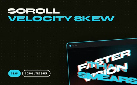 Scroll Velocity Skew effect