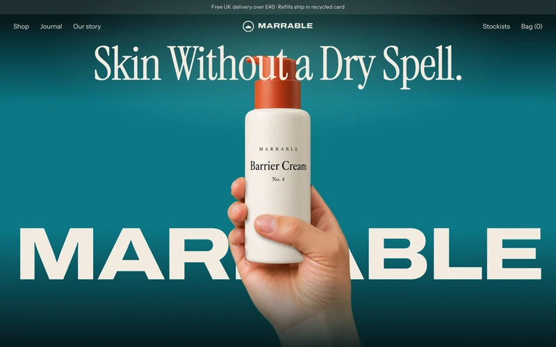 Skincare Brand - website template preview
