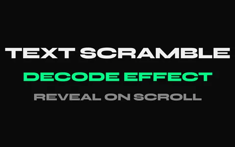 Text Scramble Decode