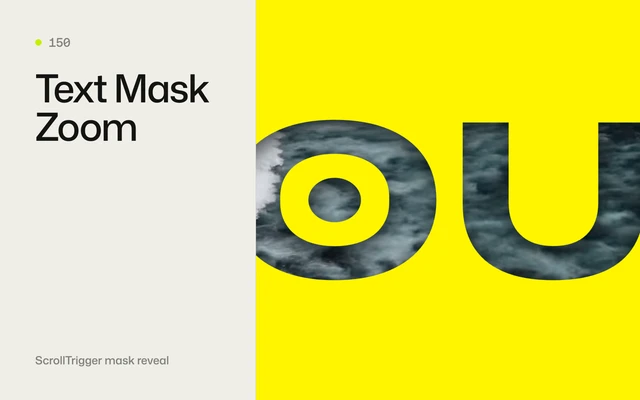 Text Mask Zoom - GSAP animation effect preview