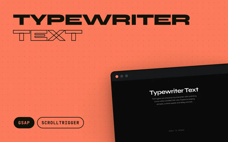 Typewriter Text GSAP effect preview