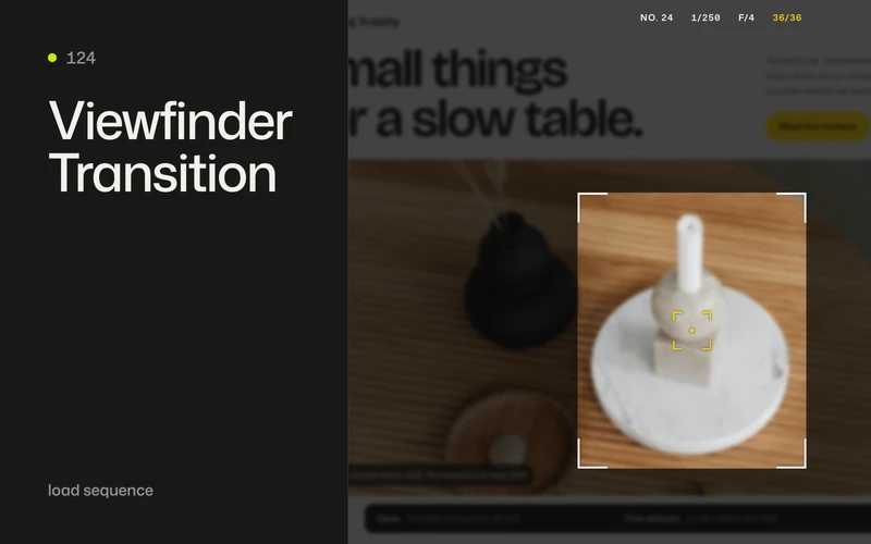 Viewfinder Transition - GSAP animation effect preview